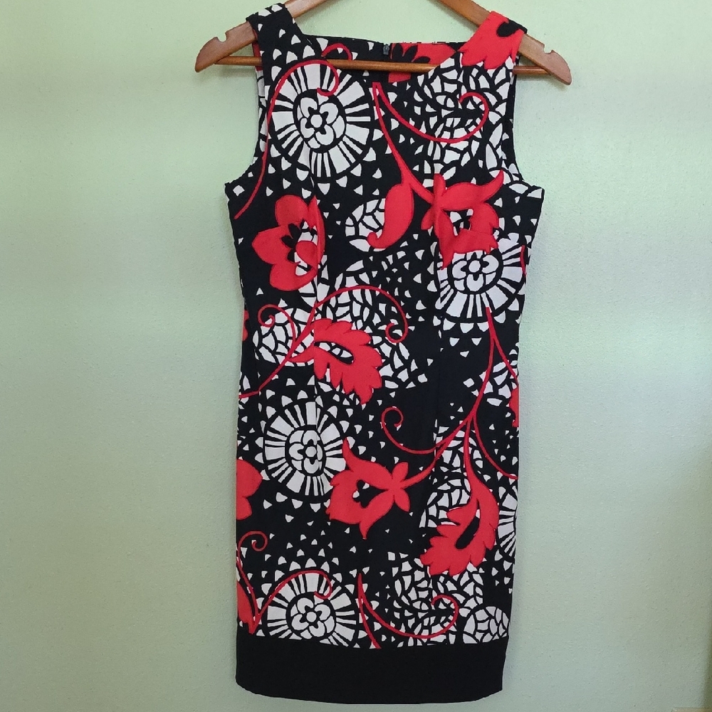 Alyx Black and Red Floral Mini Dress